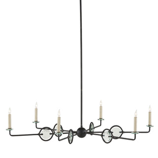 Currey and Company - 9000-0969 - Six Light Chandelier - Privateer - Blacksmith/Clear