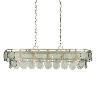 Currey and Company - 9000-0990 - Five Light Chandelier - Settat - Clear/Silver Leaf
