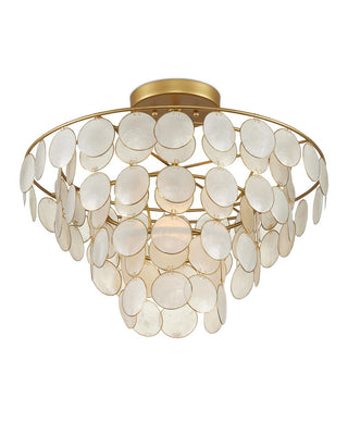 Bon Vivant One Light Semi-Flush Mount in Natural/Gold