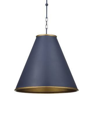Pierrepont One Light Pendant in Hiroshi Dark Blue/Contemporary Gold Leaf/Gold