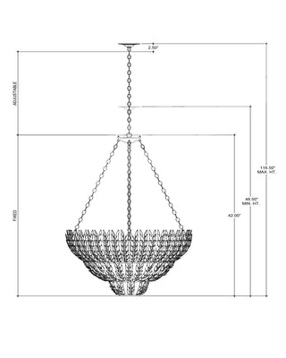 Magnum Opus Seven Light Chandelier in Brass/White