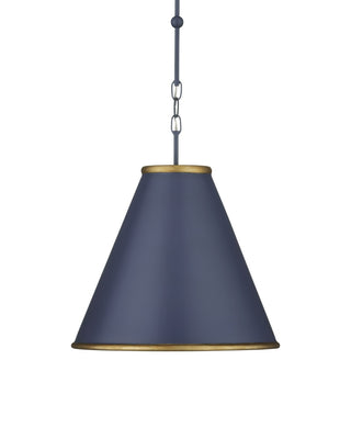 Pierrepont One Light Pendant in Hiroshi Dark Blue/Contemporary Gold Leaf/Gold