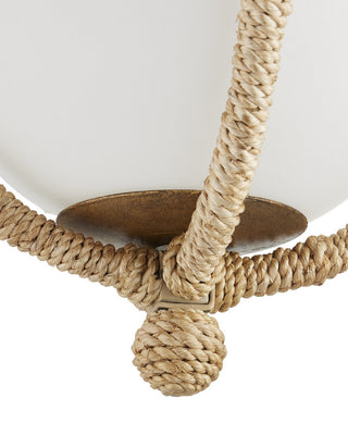 Passageway One Light Pendant in Natural/Dorado Gold/Frosted White
