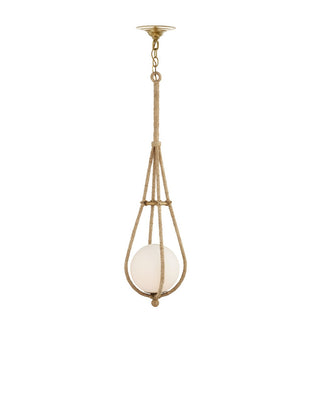 Passageway One Light Pendant in Natural/Dorado Gold/Frosted White