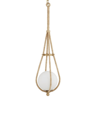 Passageway One Light Pendant in Natural/Dorado Gold/Frosted White