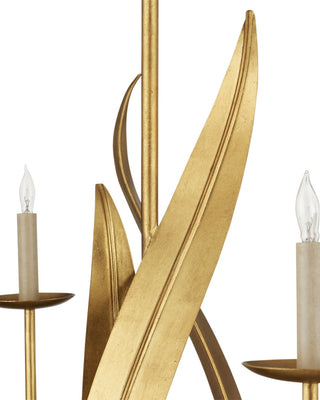 Menefee 18 Light Chandelier in Antique Gold Leaf