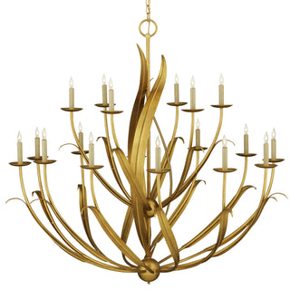 Currey and Company - 9000-1107 - 18 Light Chandelier - Menefee - Antique Gold Leaf