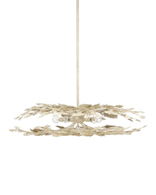 Maidenhair Five Light Semi-Flush Mount in Antique Pearl