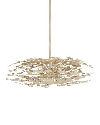 Maidenhair Five Light Semi-Flush Mount in Antique Pearl