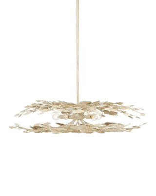 Maidenhair Five Light Semi-Flush Mount in Antique Pearl