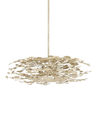 Maidenhair Five Light Semi-Flush Mount in Antique Pearl