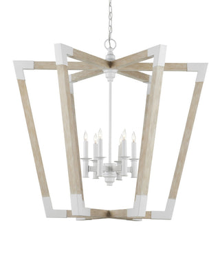 Bastian Six Light Lantern in Sandstone/Sugar White