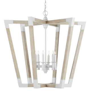 Currey and Company - 9000-1110 - Six Light Lantern - Bastian - Sandstone/Sugar White