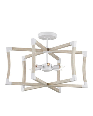 Bastian Six Light Lantern in Sandstone/Sugar White