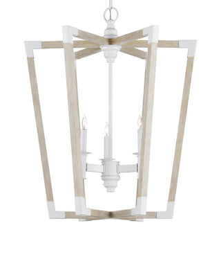 Bastian Three Light Lantern in Sandstone/Sugar White