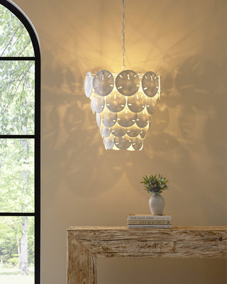 Tulum Five Light Chandelier in White/Sugar White