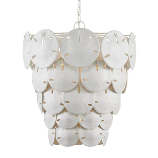 Currey and Company - 9000-1113 - Five Light Chandelier - Tulum - White/Sugar White