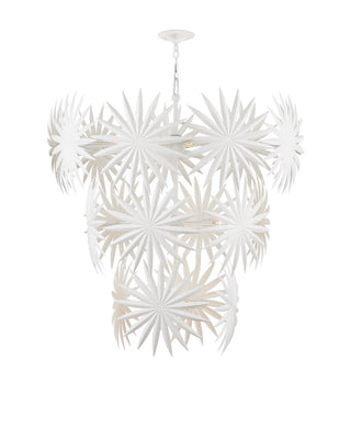 Bismarkia 13 Light Chandelier in Gesso White