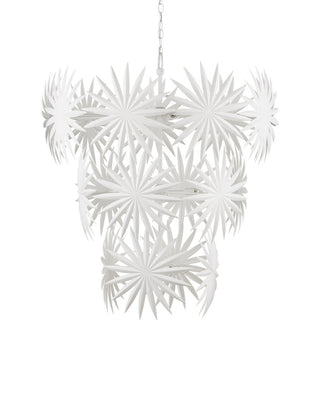 Bismarkia 13 Light Chandelier in Gesso White