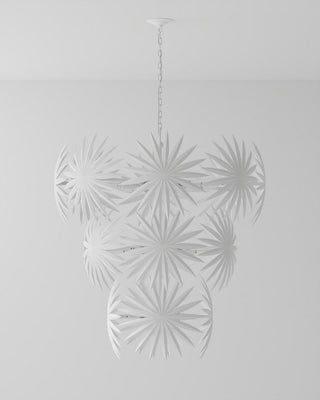 Bismarkia 13 Light Chandelier in Gesso White