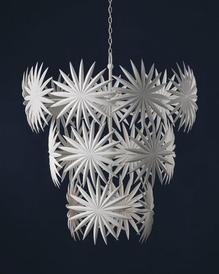 Bismarkia 13 Light Chandelier in Gesso White
