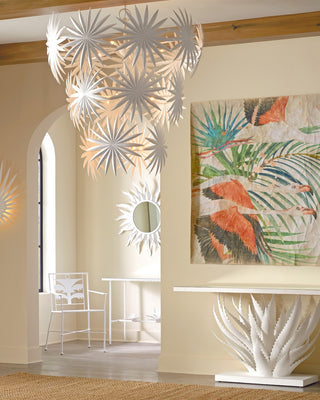Bismarkia 13 Light Chandelier in Gesso White