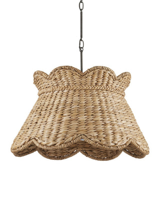 Annabelle One Light Pendant in Natural/Molé Black