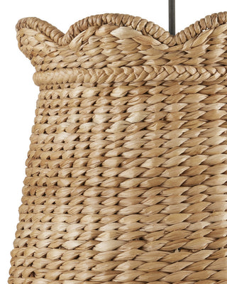Annabelle One Light Pendant in Natural/Molé Black
