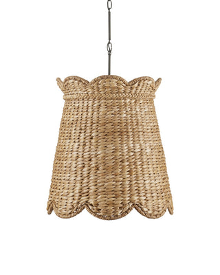 Annabelle One Light Pendant in Natural/Molé Black