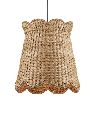 Annabelle One Light Pendant in Natural/Molé Black