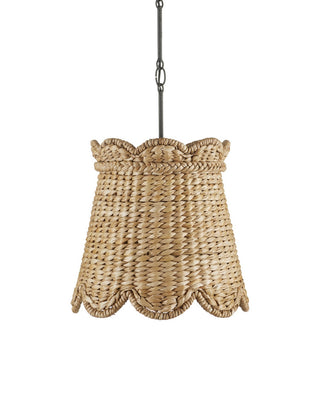 Annabelle One Light Pendant in Natural/Molé Black