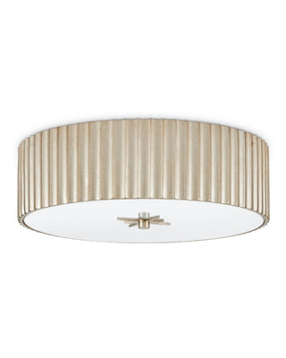 Caravel One Light Flush Mount in Silver Leaf/White