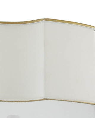 Wexford Three Light Flush Mount in Snow White/Gold/White