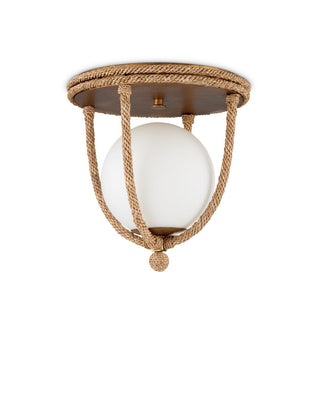 Passageway One Light Flush Mount in Natural/Dorado Gold/White