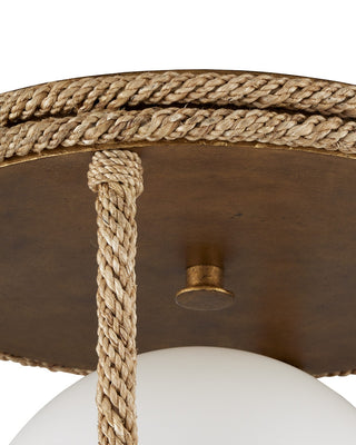 Passageway One Light Flush Mount in Natural/Dorado Gold/White