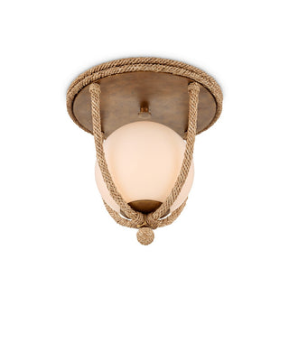 Passageway One Light Flush Mount in Natural/Dorado Gold/White