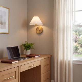 One Light Wall Sconce in Natural Brass