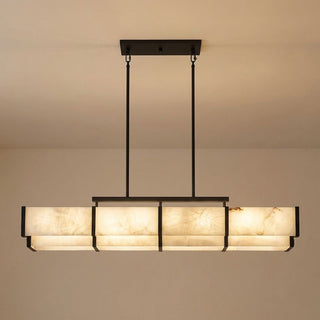 Orleans Eight Light Linear Chandelier in Black Cashmere