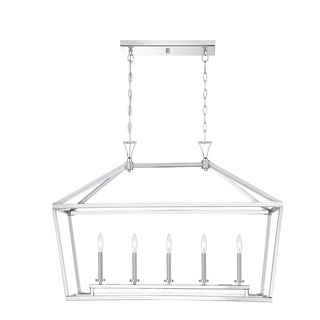 Savoy House - 1-424-5-109 - Five Light Linear Chandelier - Townsend - Polished Nickel