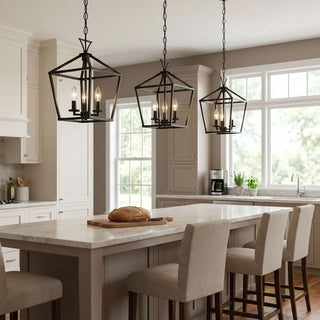 Townsend Three Light Pendant in Matte Black