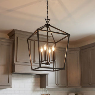 Townsend Four Light Pendant in Matte Black