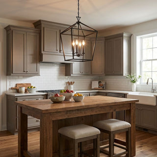 Townsend Four Light Pendant in Matte Black