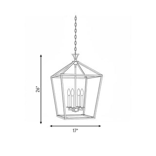 Townsend Four Light Pendant in Matte Black