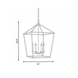 Townsend Six Light Pendant in Classic Bronze