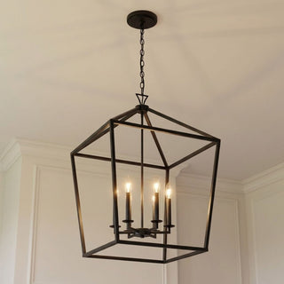 Townsend Six Light Pendant in Matte Black