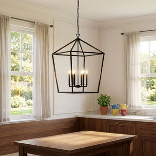 Townsend Six Light Pendant in Matte Black