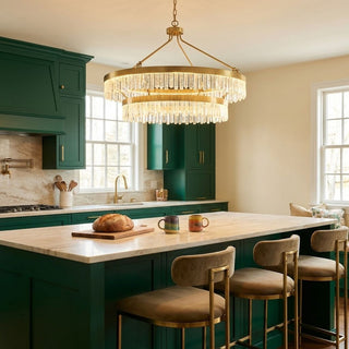 Landon LED Pendant in Warm Brass