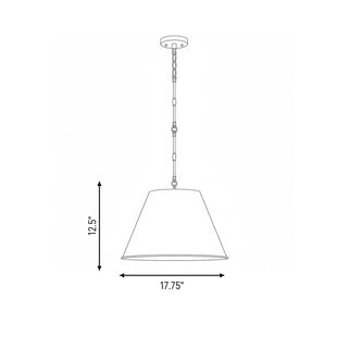 Alden One Light Pendant in Matte Black