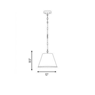 Alden One Light Pendant in Warm Brass
