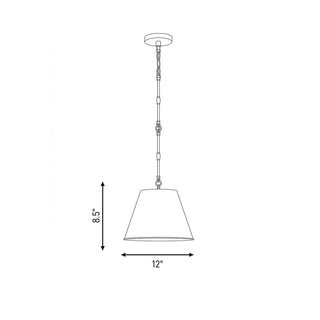 Alden One Light Pendant in Matte Black
